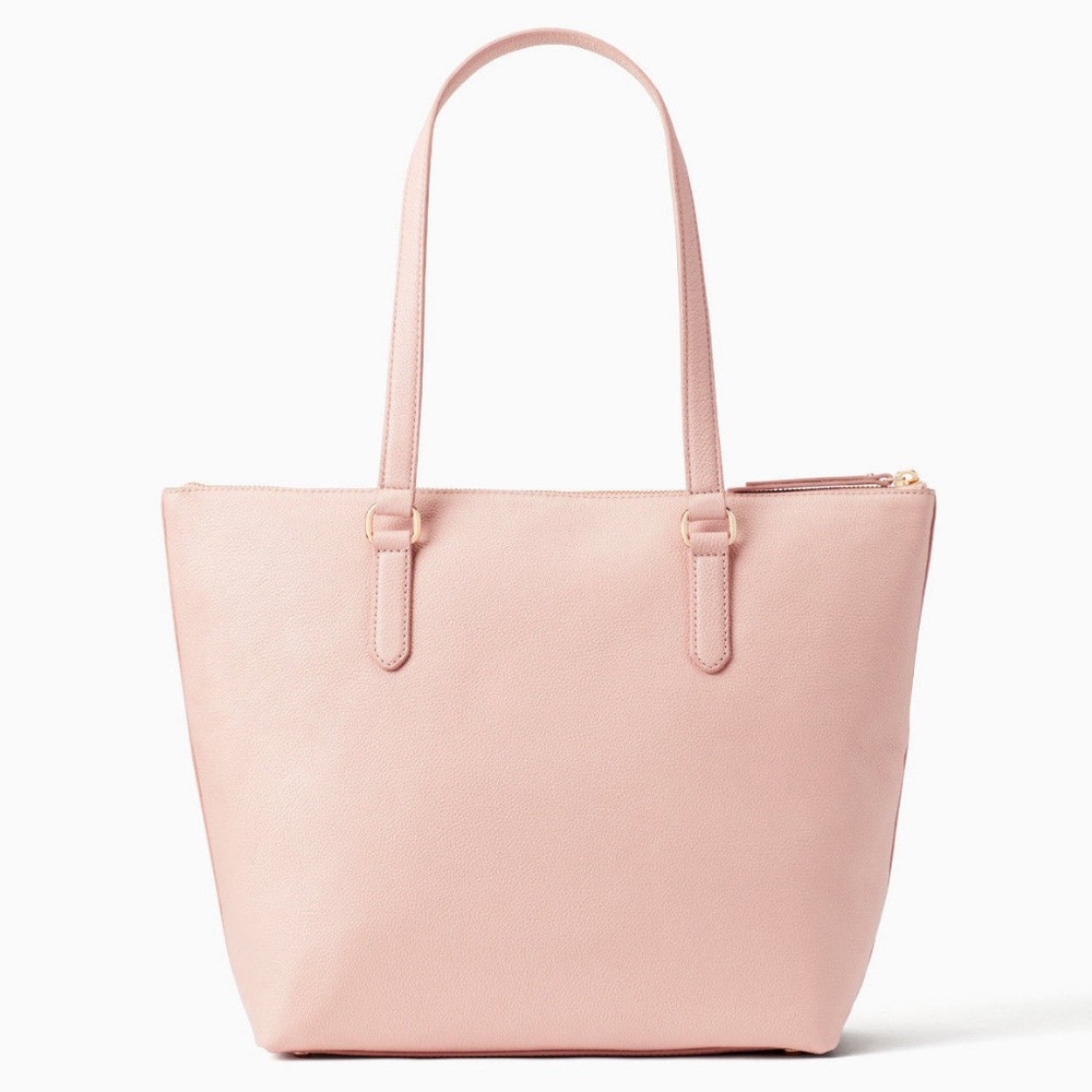 Kate Spade Logo Penny Pink Leather Tote NWT $399 - Picture 7 of 7